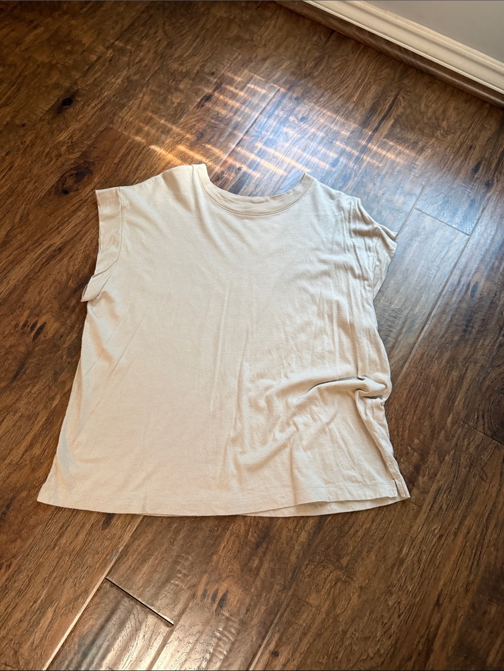 A new day Women’s Crew Neck Cap Sleeve Top - Cream